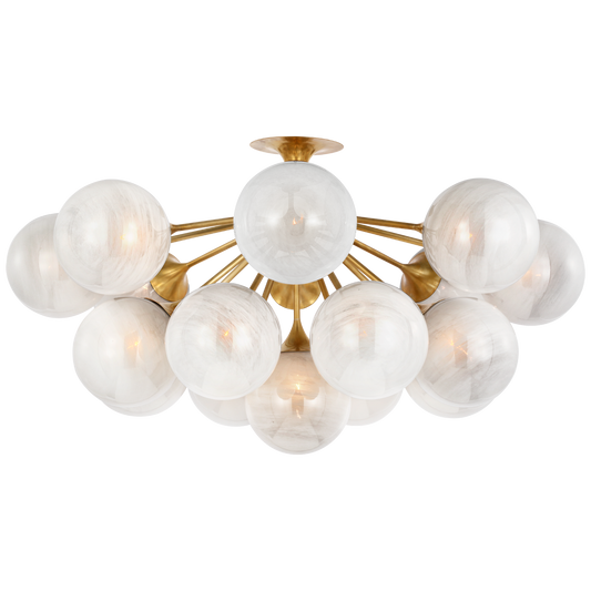 Cristol 43 Flush Mount - Hand-Rubbed Antique Brass