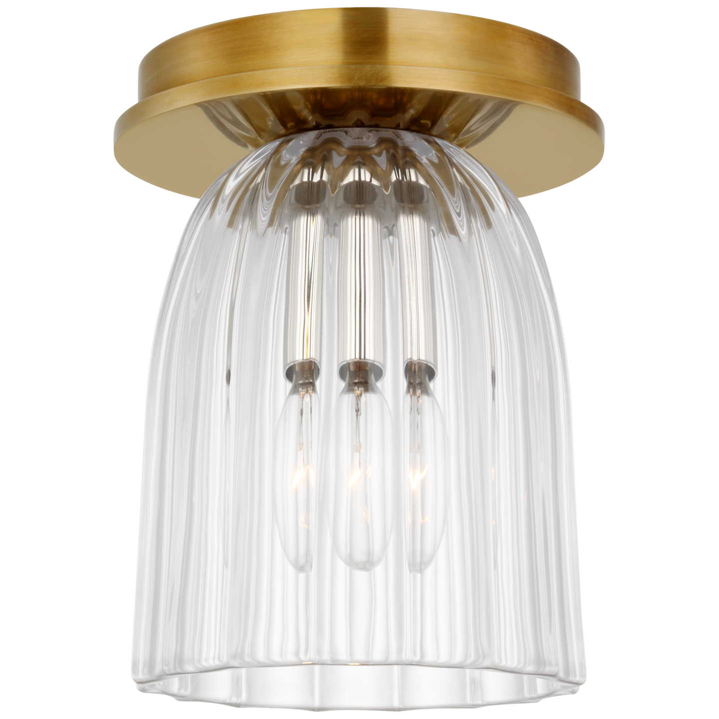 Asalea 5 Solitaire Flush Mount - Hand-Rubbed Antique Brass