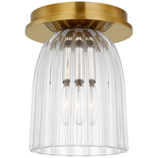 Asalea 5 Solitaire Flush Mount - Hand-Rubbed Antique Brass