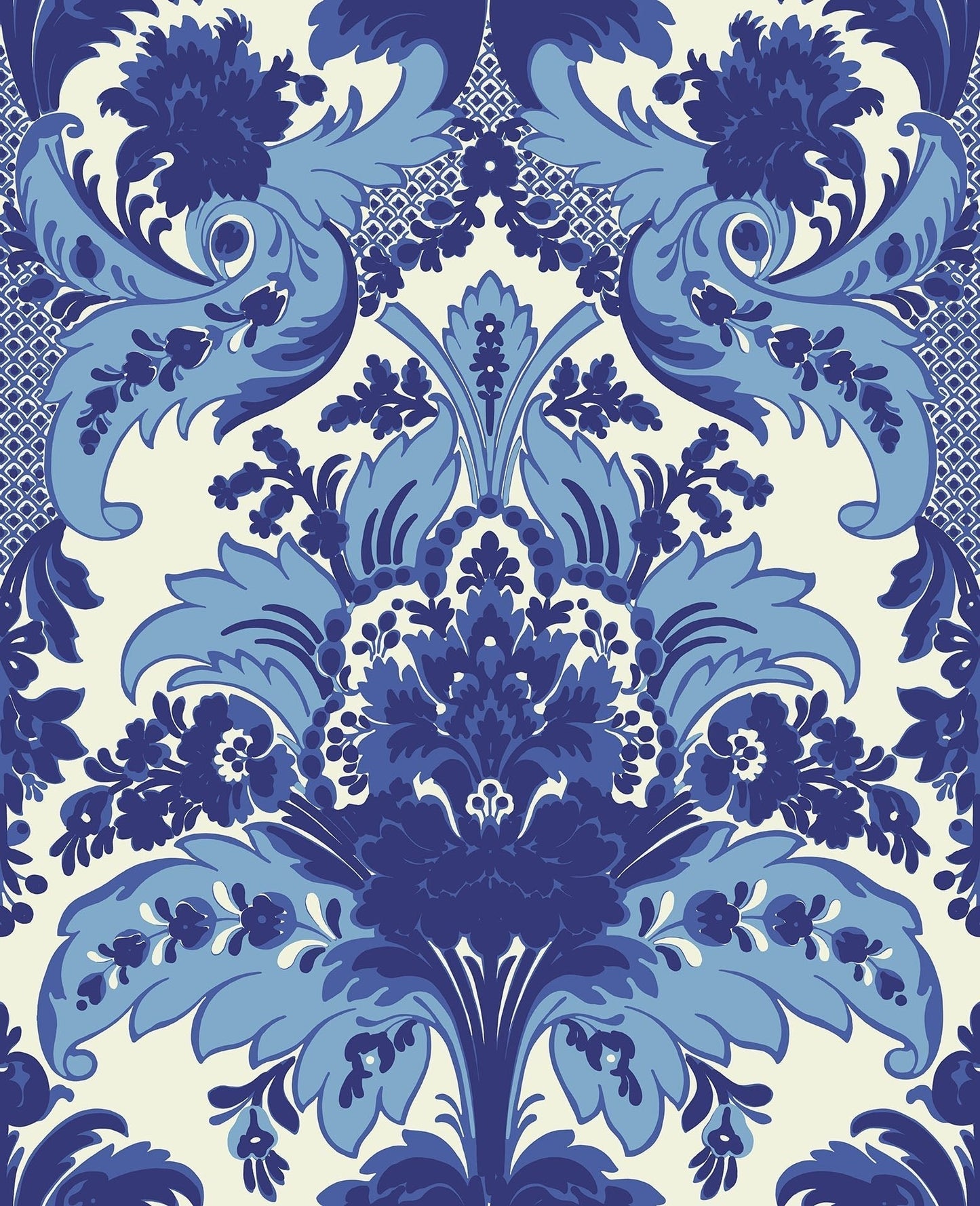 Cole & Son Aldwych wallpaper - Multi Blue on White