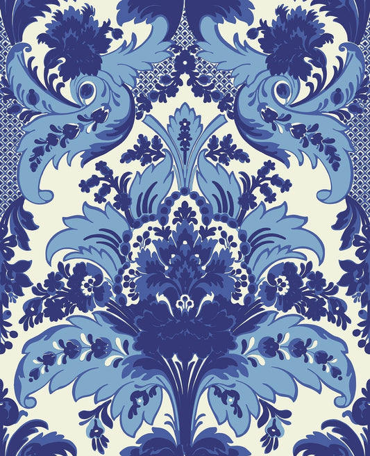 Cole & Son Aldwych wallpaper - Multi Blue on White