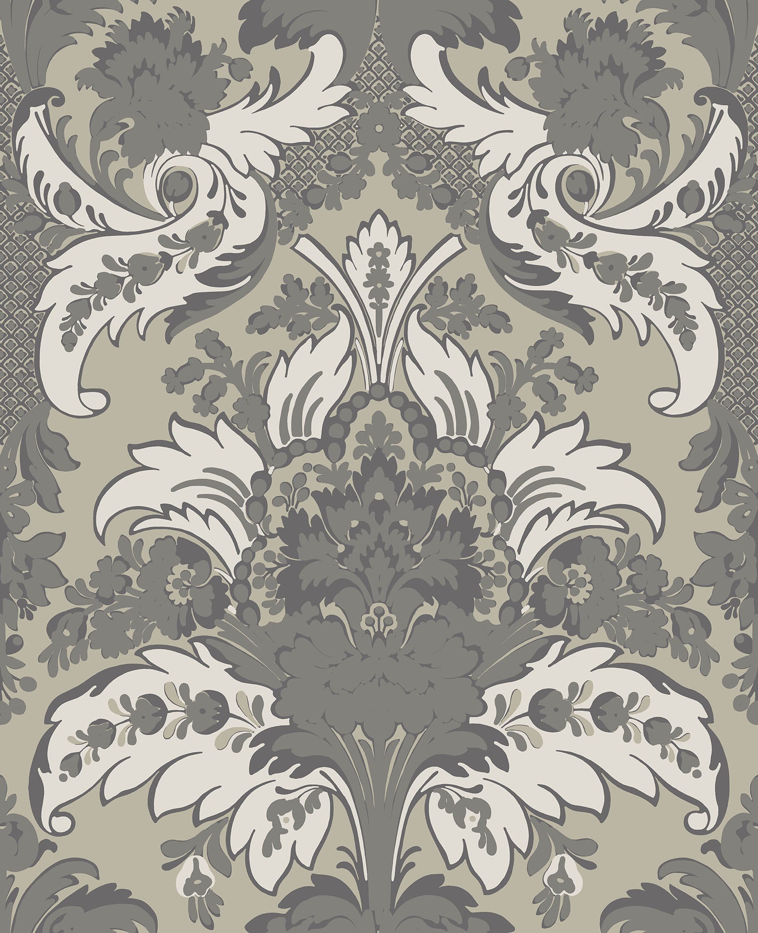 Cole & Son Aldwych - Glitter Silver on Metallic Gilver