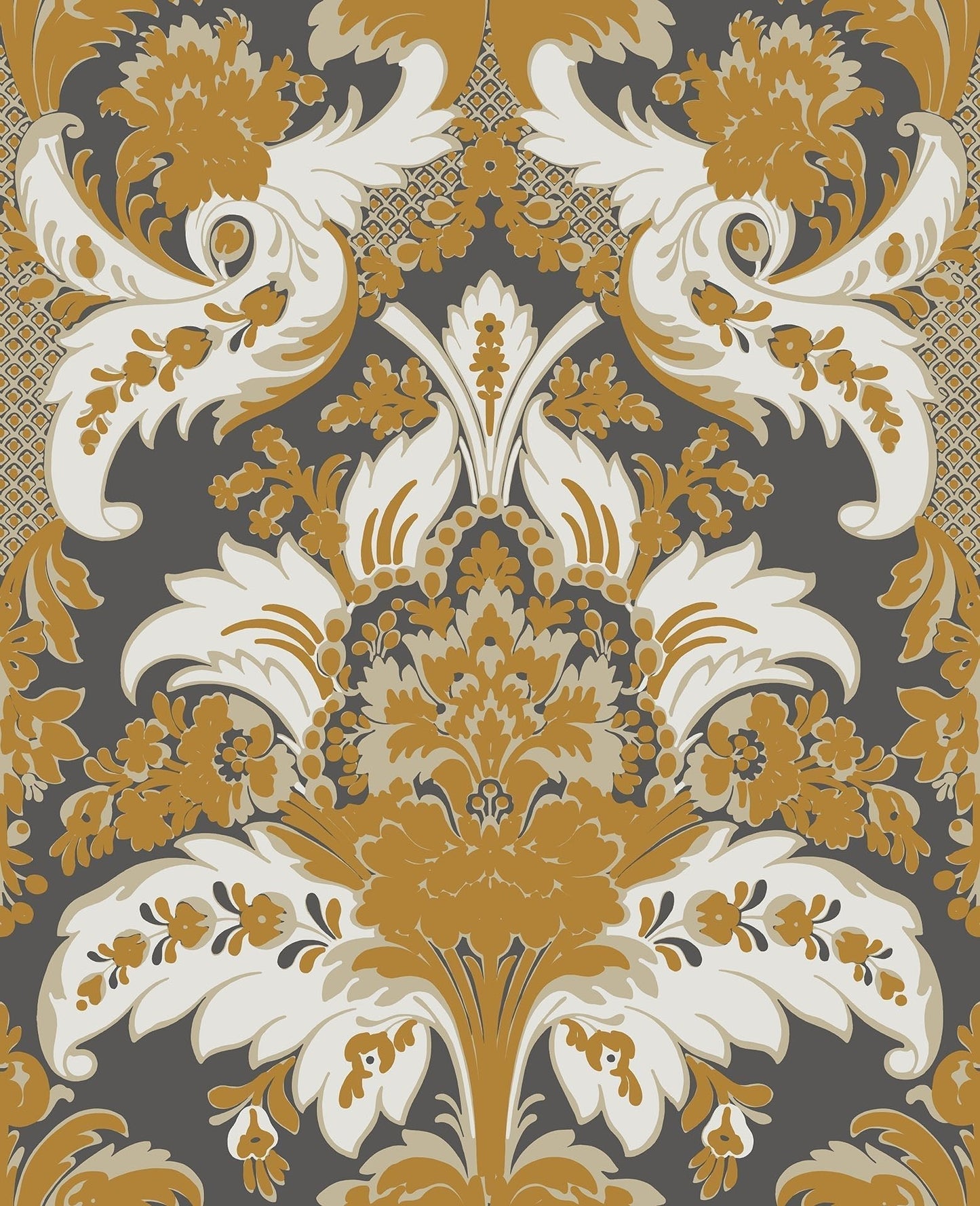 Cole & Son Aldwych - Parchment & Glitter Gold on Charcoal