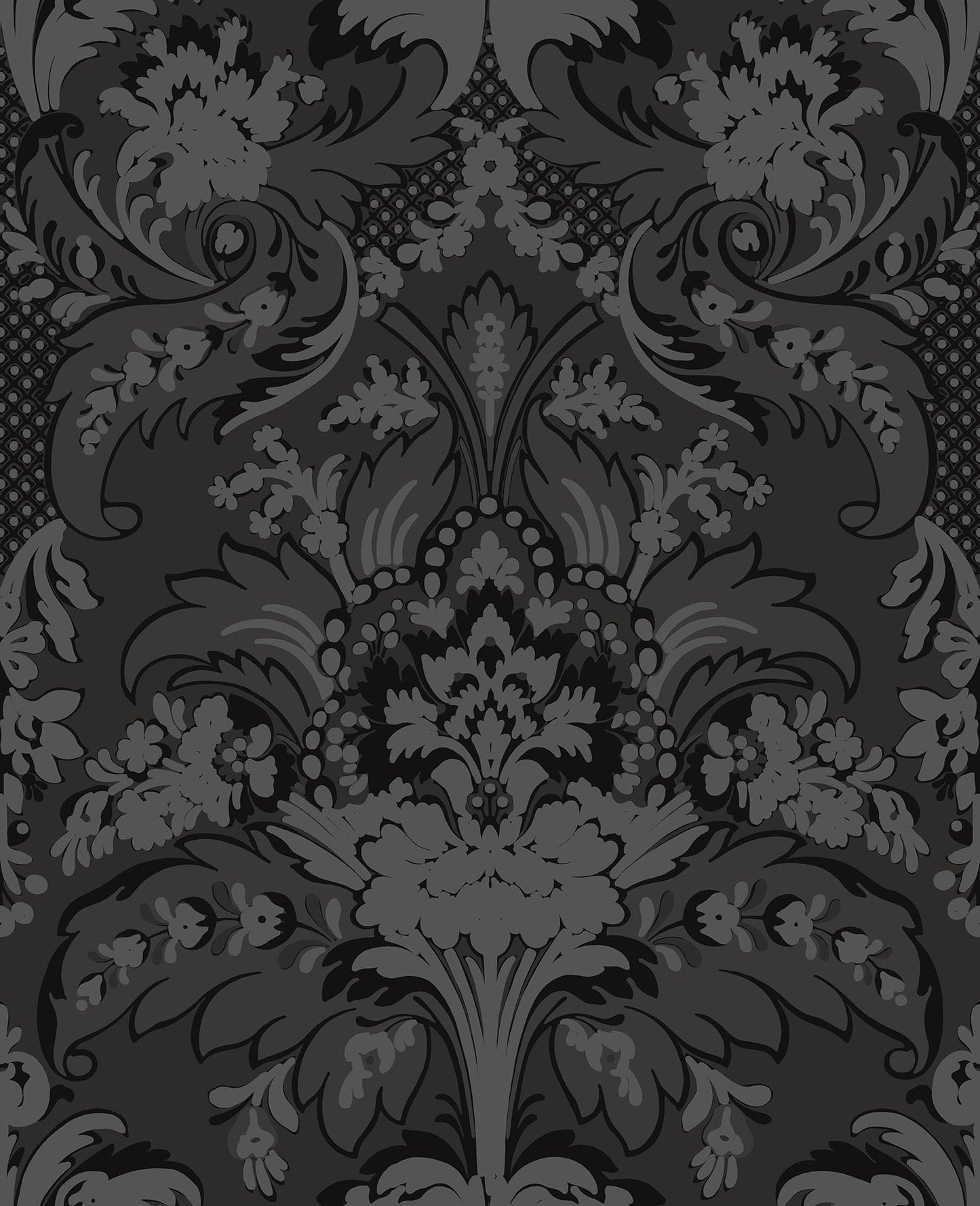 Cole & Son Aldwych - Glitter Silver on Black