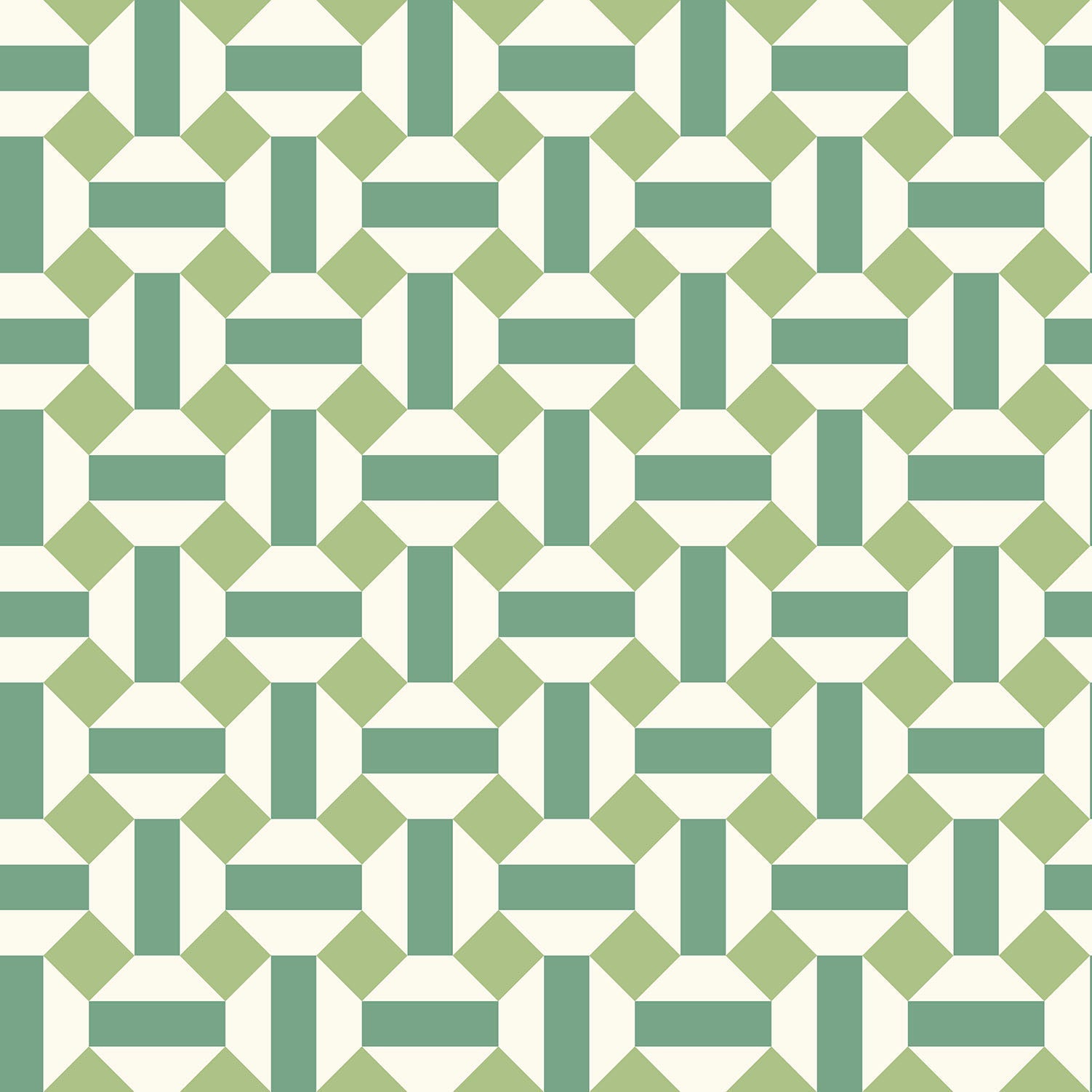 Cole & Son Alicatado - Leaf Greens on Chalk