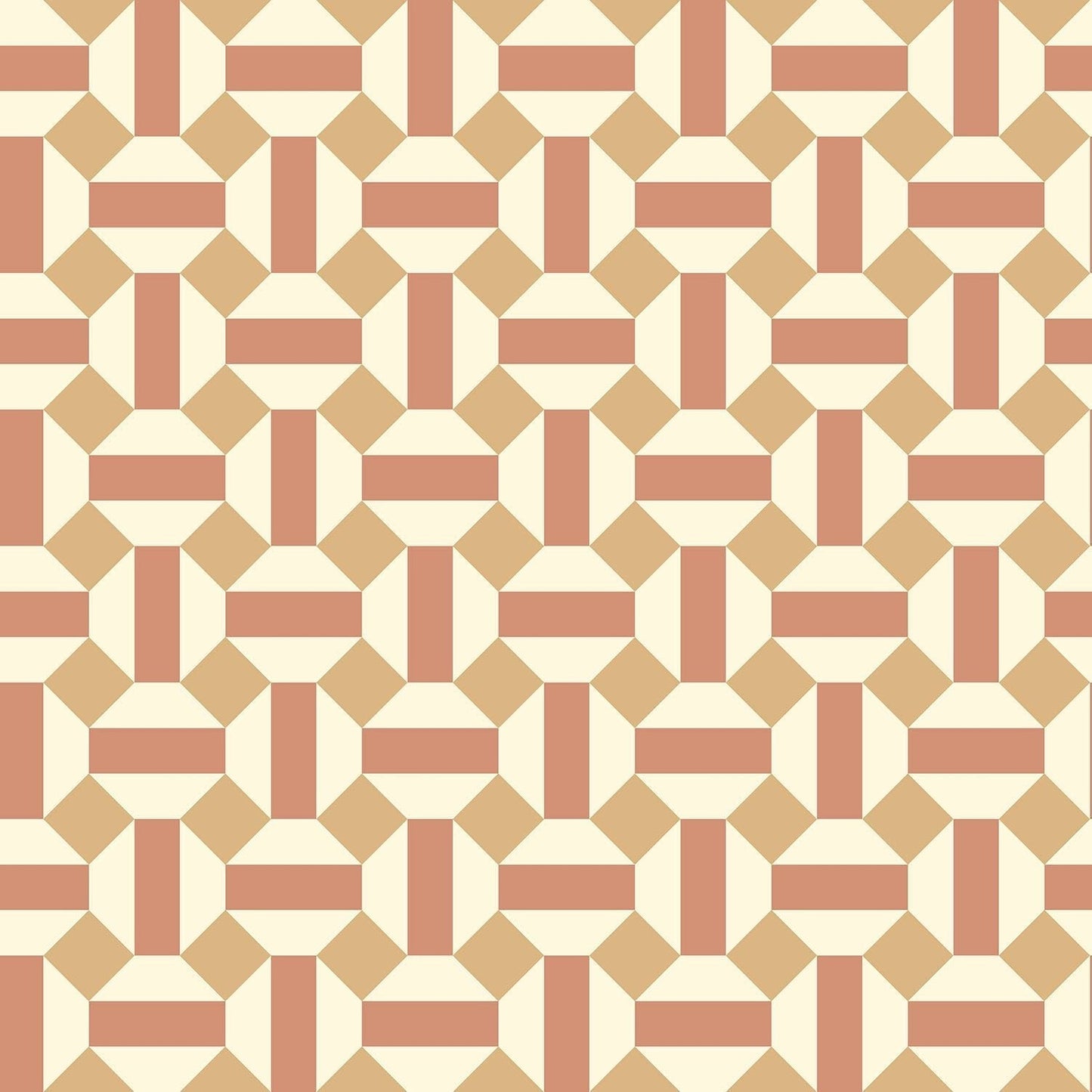 Cole & Son Alicatado - Terracotta on Parchment
