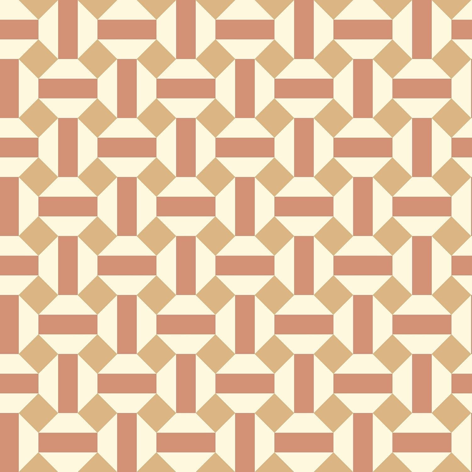 Cole & Son Alicatado - Terracotta on Parchment