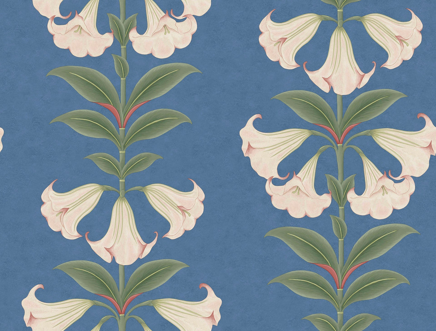 Cole & Son Angel's Trumpet - Ballet Slipper & Sage on Cerulean Sky