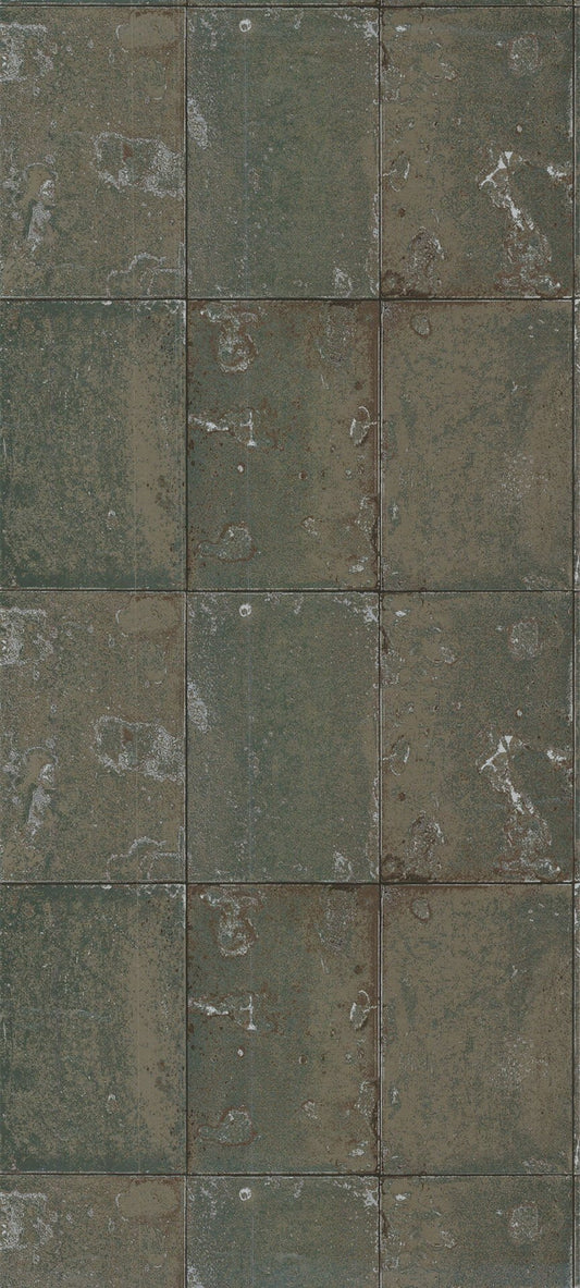 Cole & Son Antique Mirror wallpaper - Metallic Pewter (Foil)