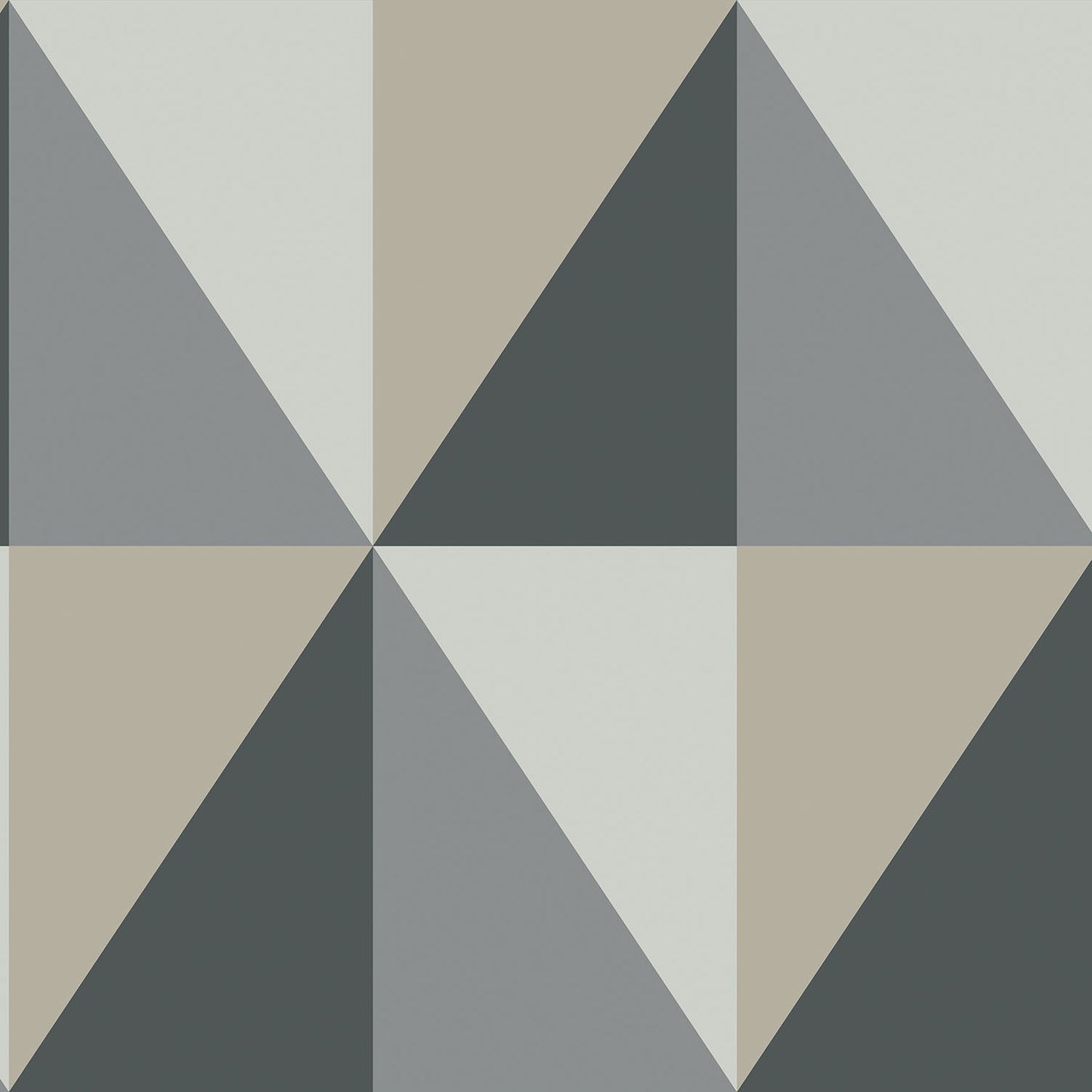Cole & Son Apex Grand - Grey, Charcoal & Metallic Gilver