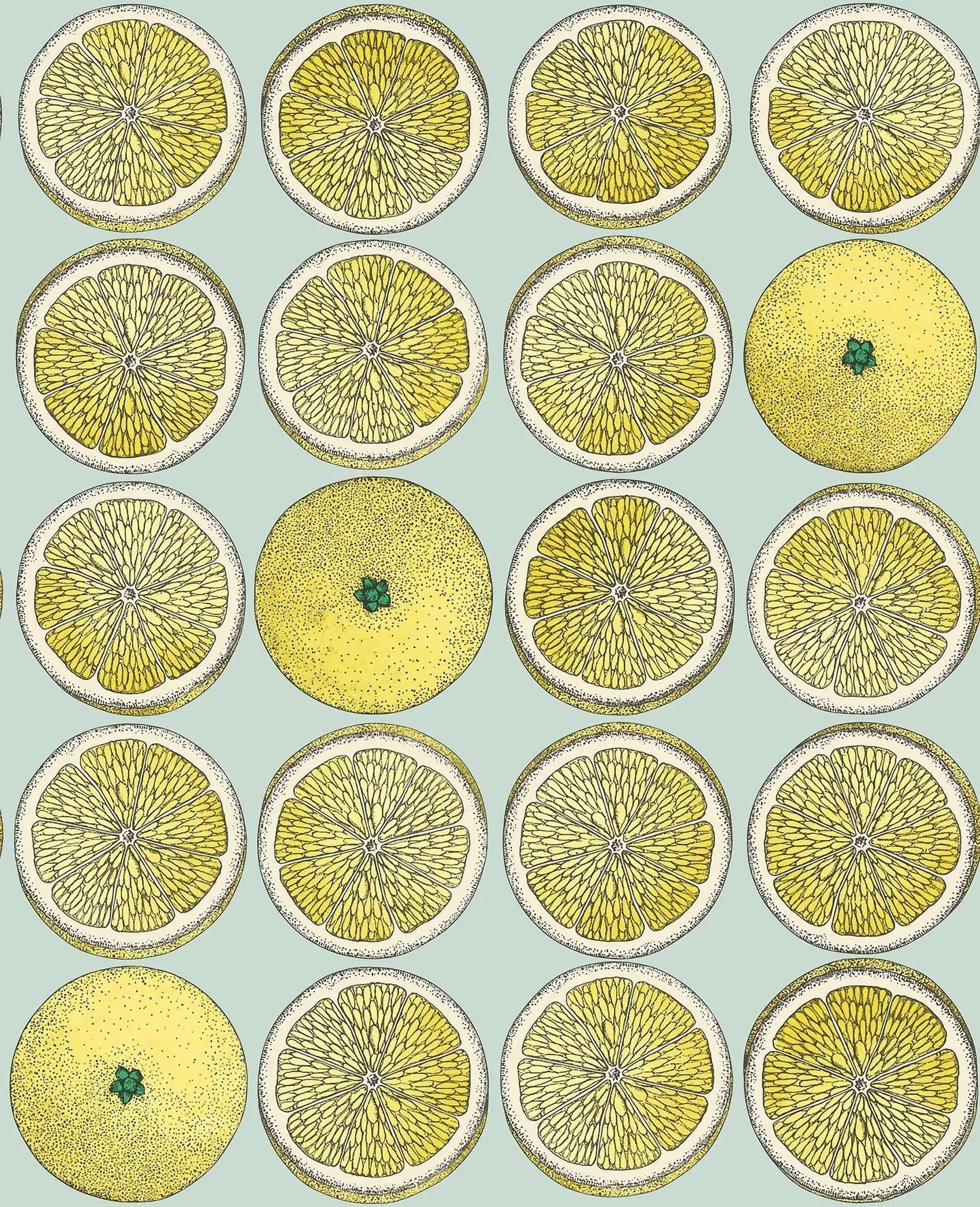 Cole & Son Arance - Lemon & Seafoam