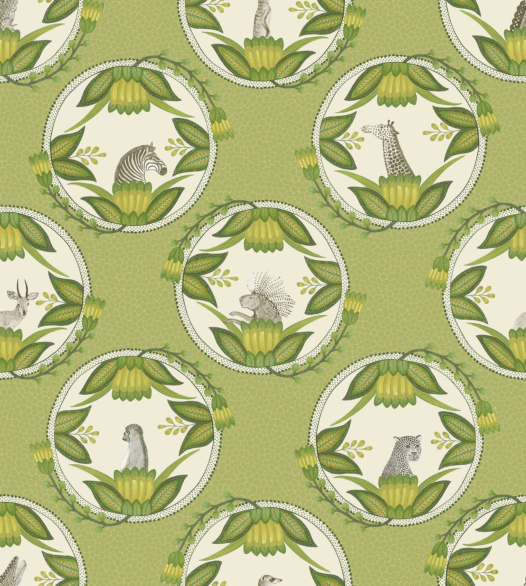Cole & Son Ardmore Cameos - Olive Green