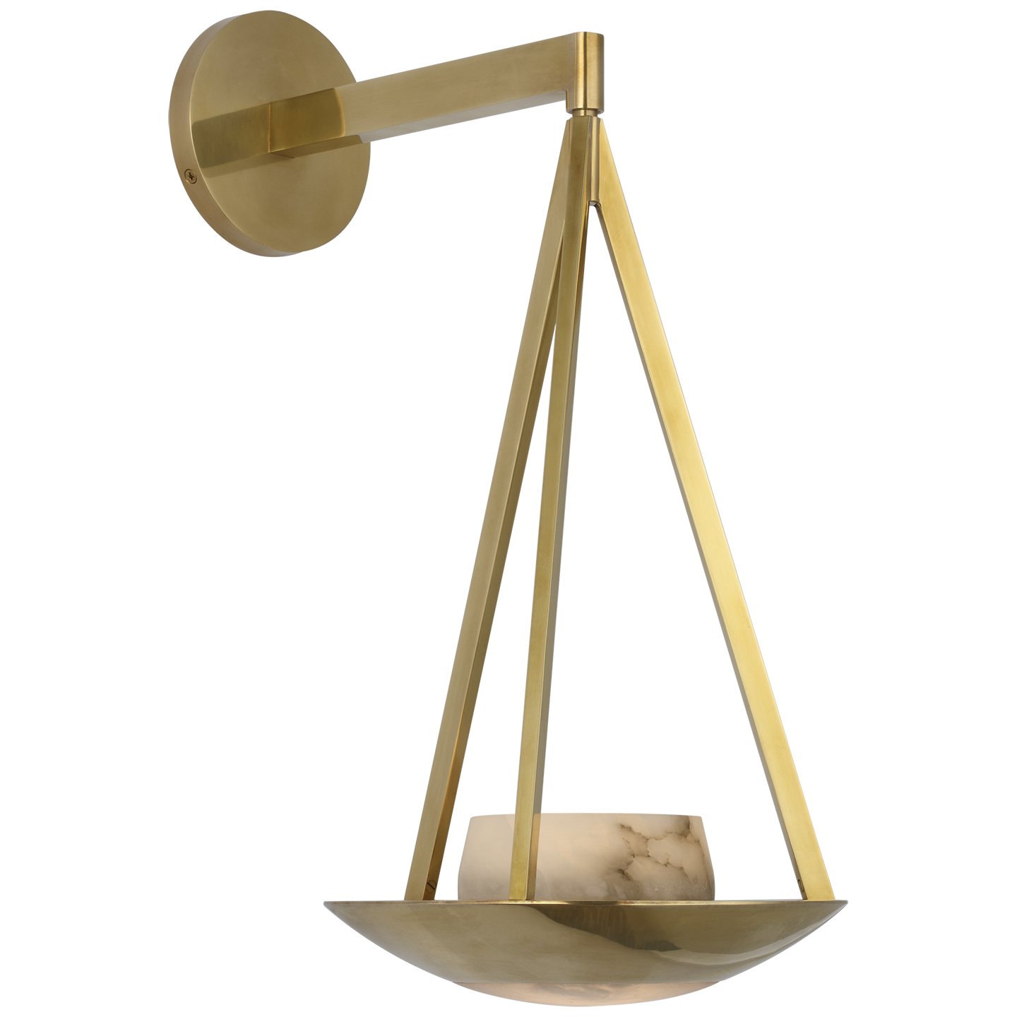 Visual Comfort | Barbara Barry | Divina 19" Floating Bowl Sconce