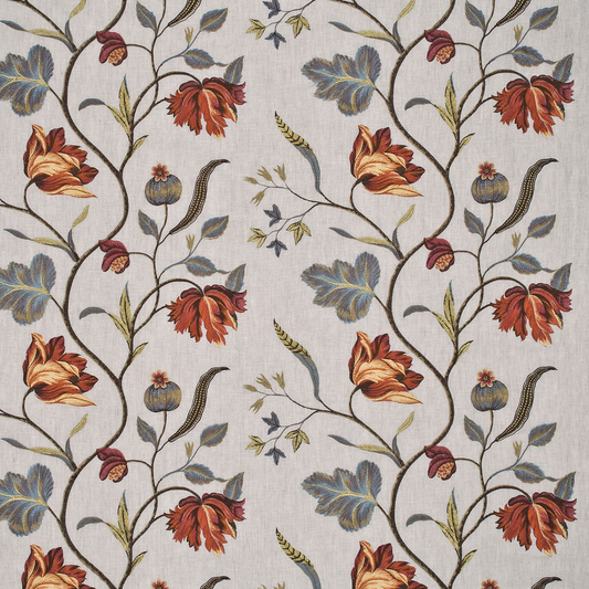 GP & J Baker | Tulip Tree Linen fabric - Pimento