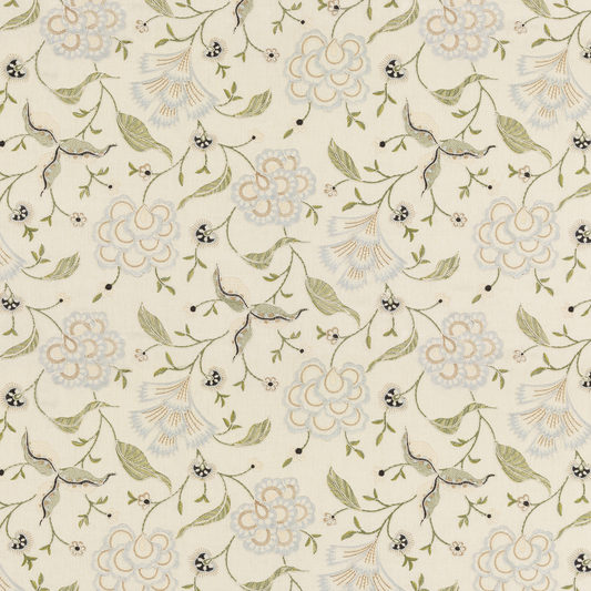 GP & J Baker | Lamorna Embroidery fabric - Linen