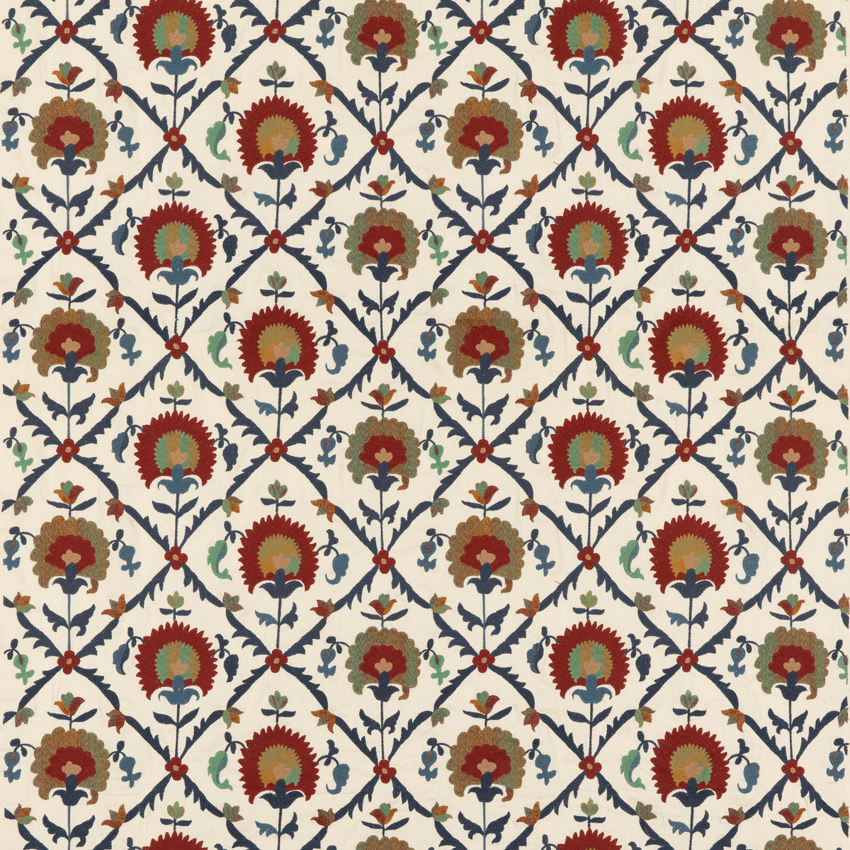 GP & J Baker | Winchelsea fabric - Red/ Blue