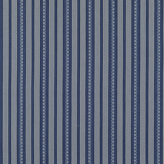 GP & J Baker | Kilim Stripe fabric - Blue