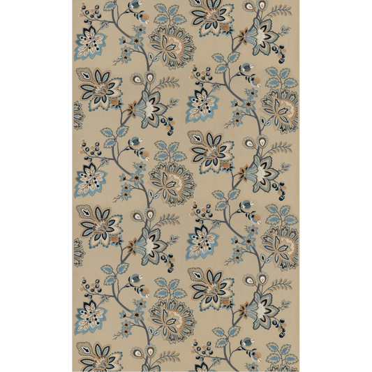 GP & J Baker | Burford Embroidery fabric - Blue