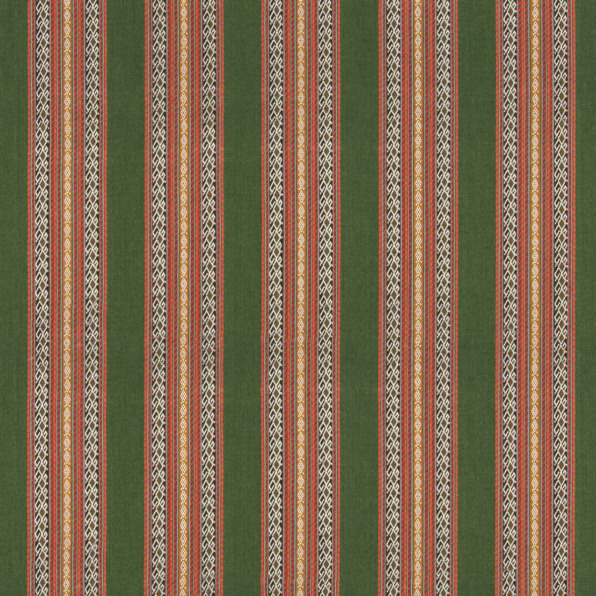 GP & J Baker | Worlds Apart fabric - Green/Coral