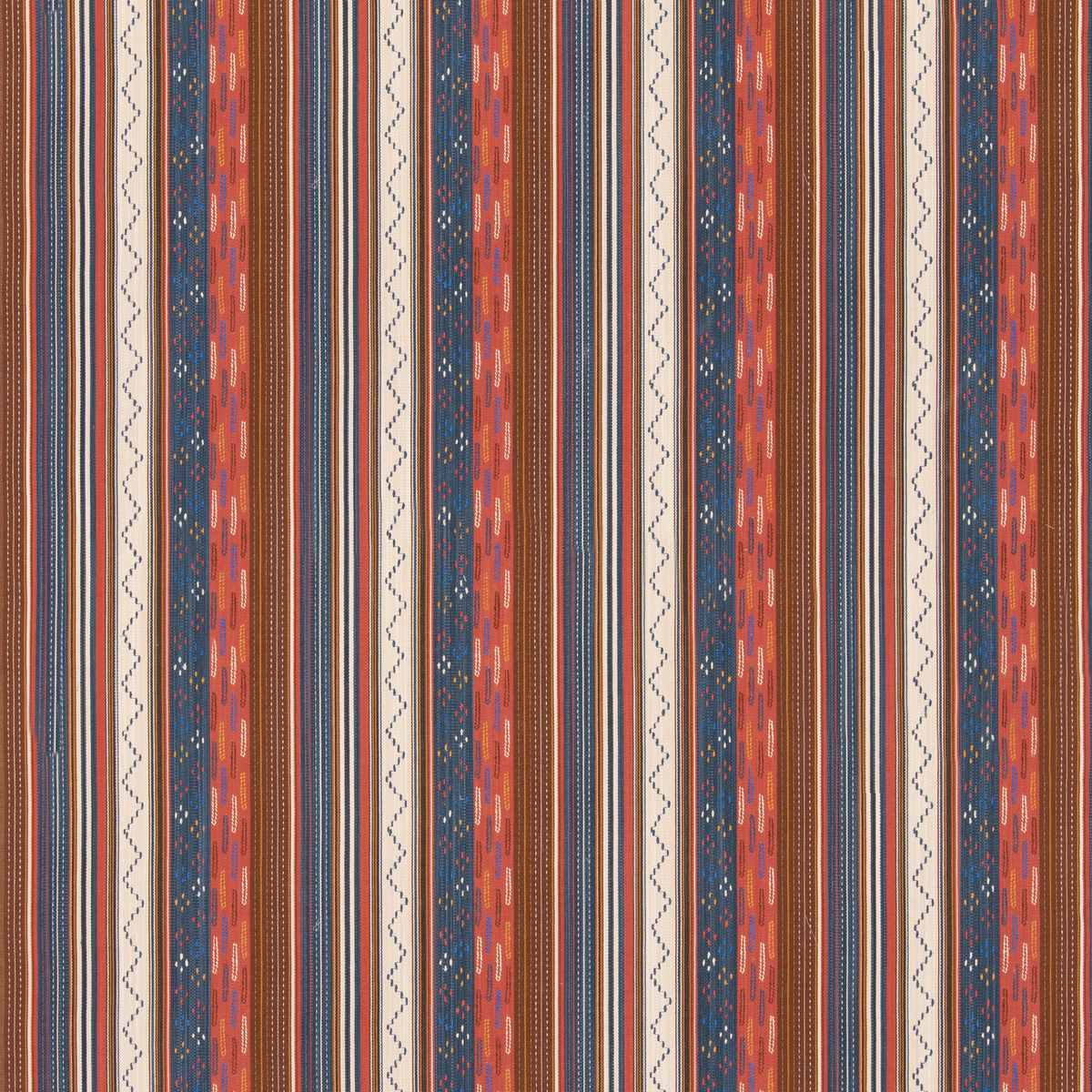 GP & J Baker | Runaway fabric - Coral/Indigo