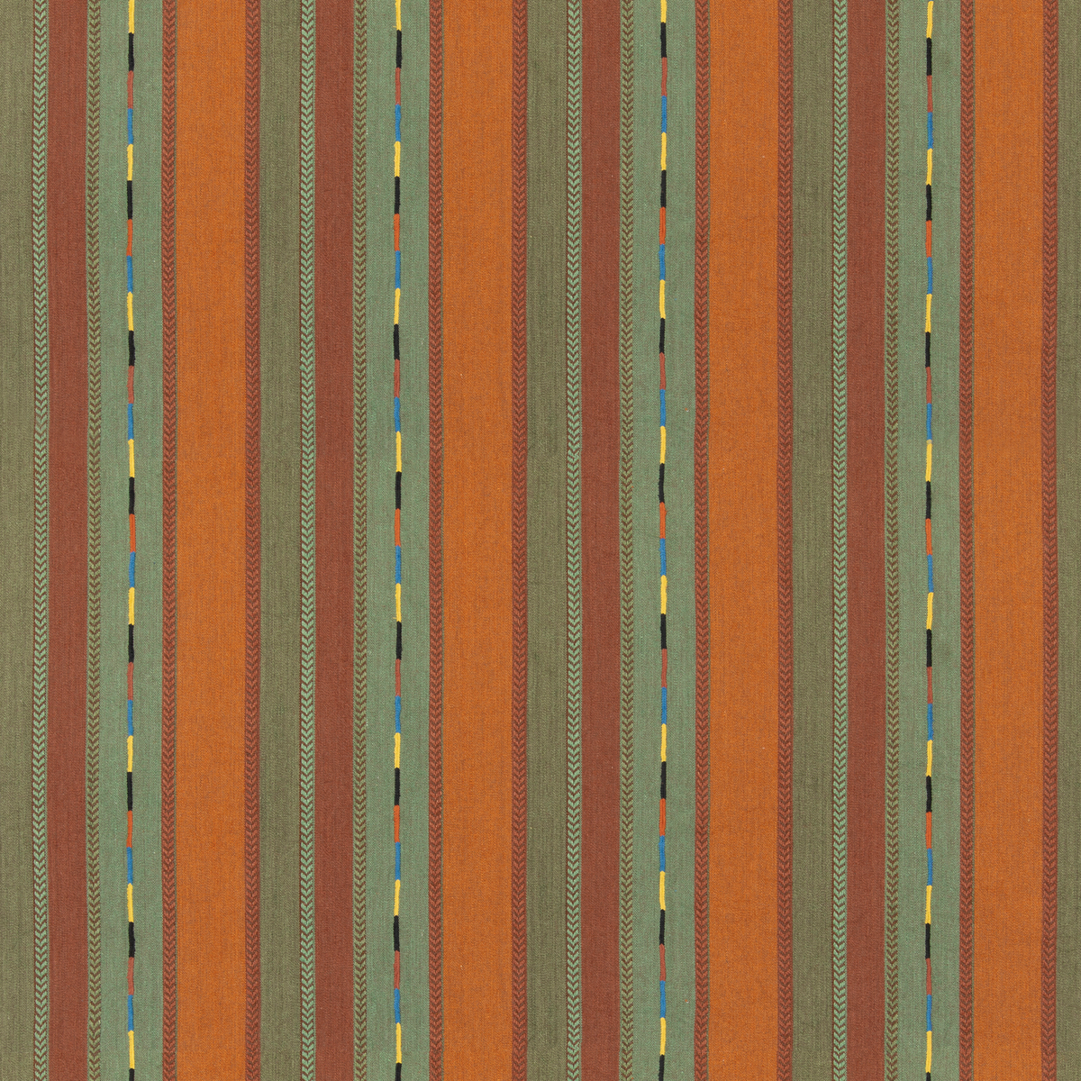 GP & J Baker | Bunty fabric - Orange/Green