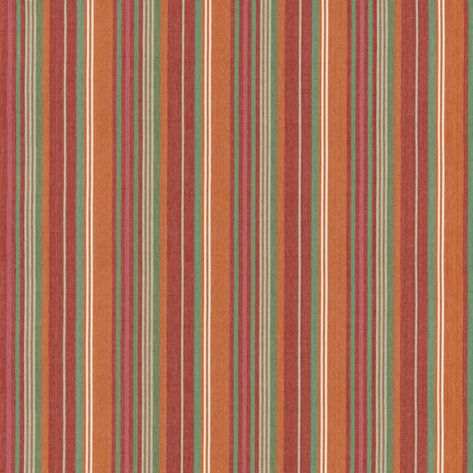 GP & J Baker | Petra Stripe fabric - Red/Green