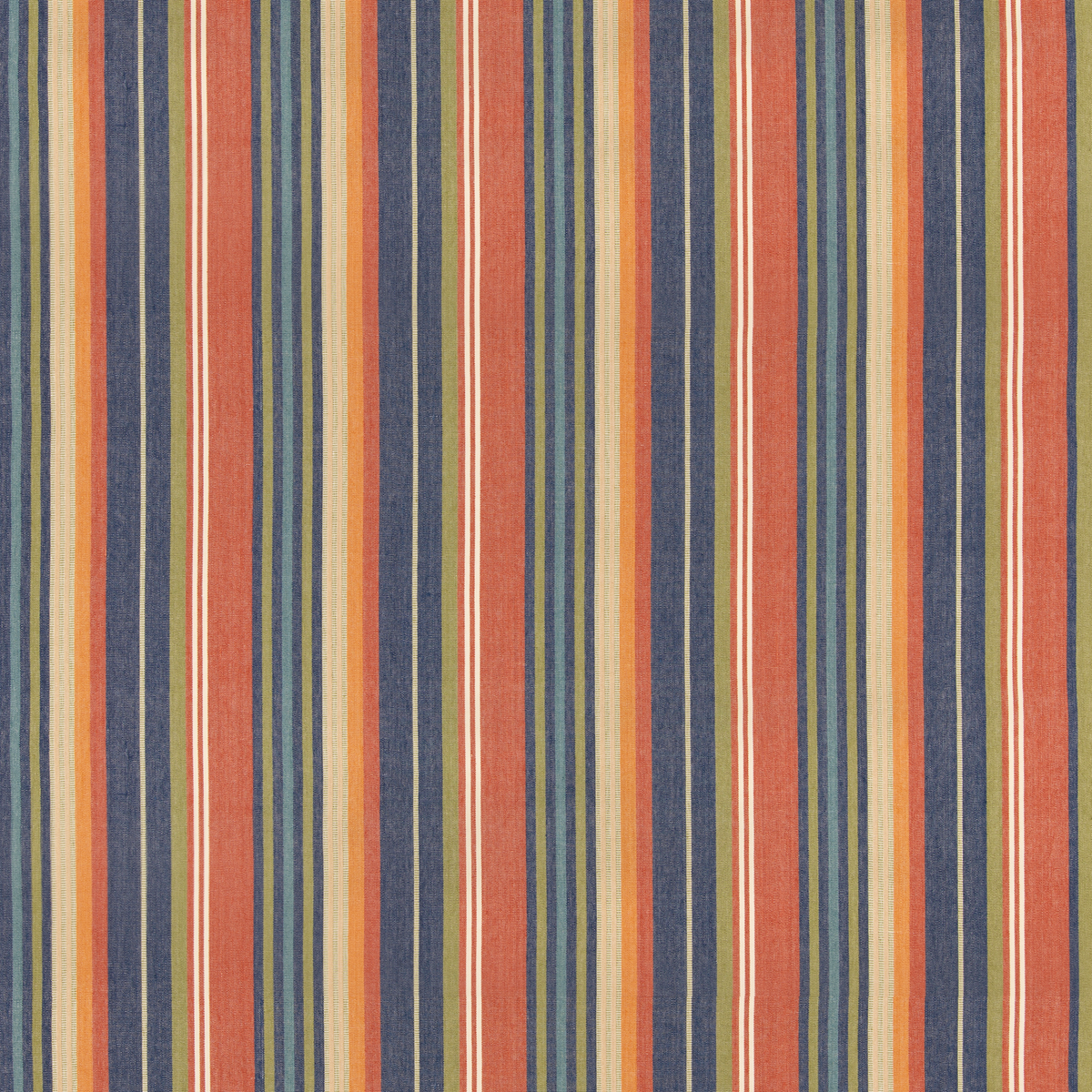 GP & J Baker | Petra Stripe fabric - Red/Blue