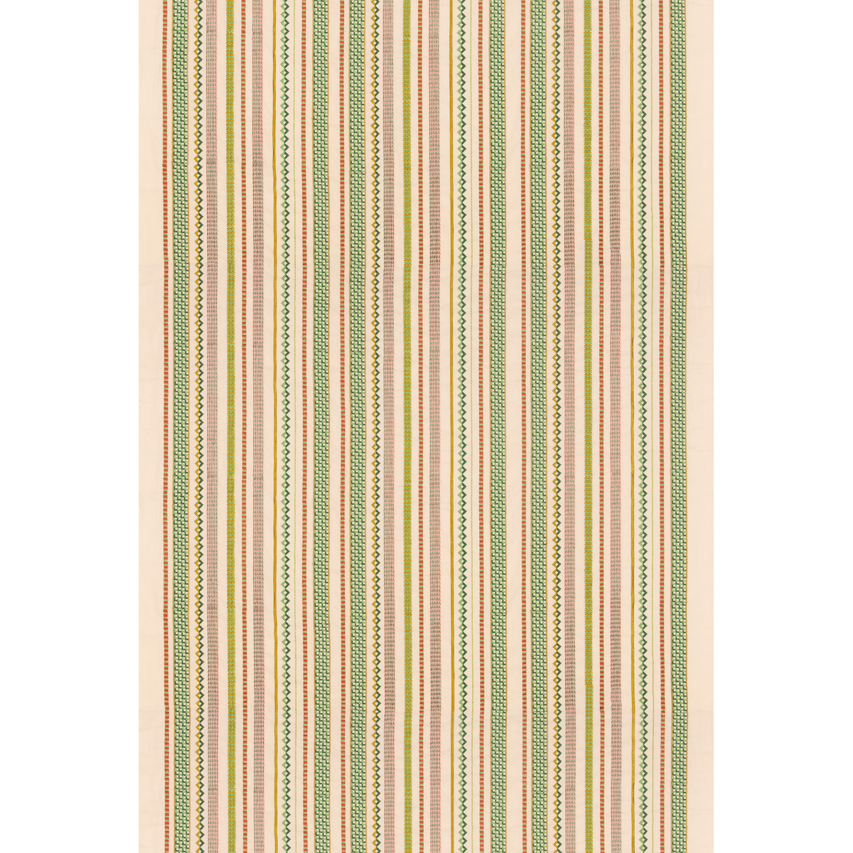GP & J Baker | Tudor Stripe fabric - Red/Green