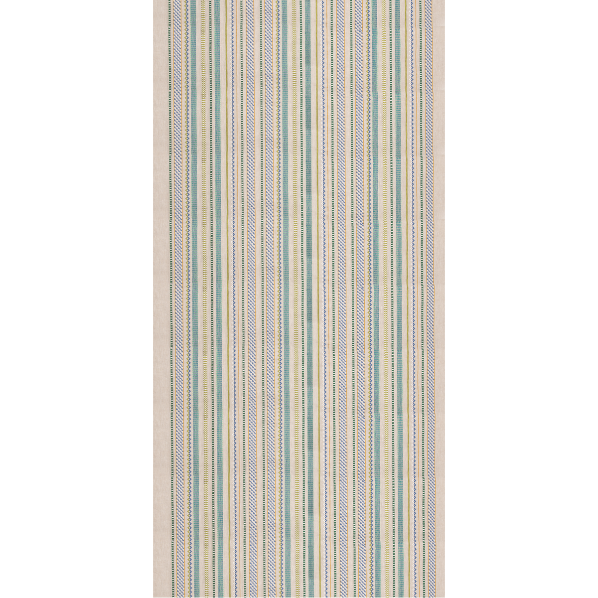 GP & J Baker | Tudor Stripe fabric - Green/Blue