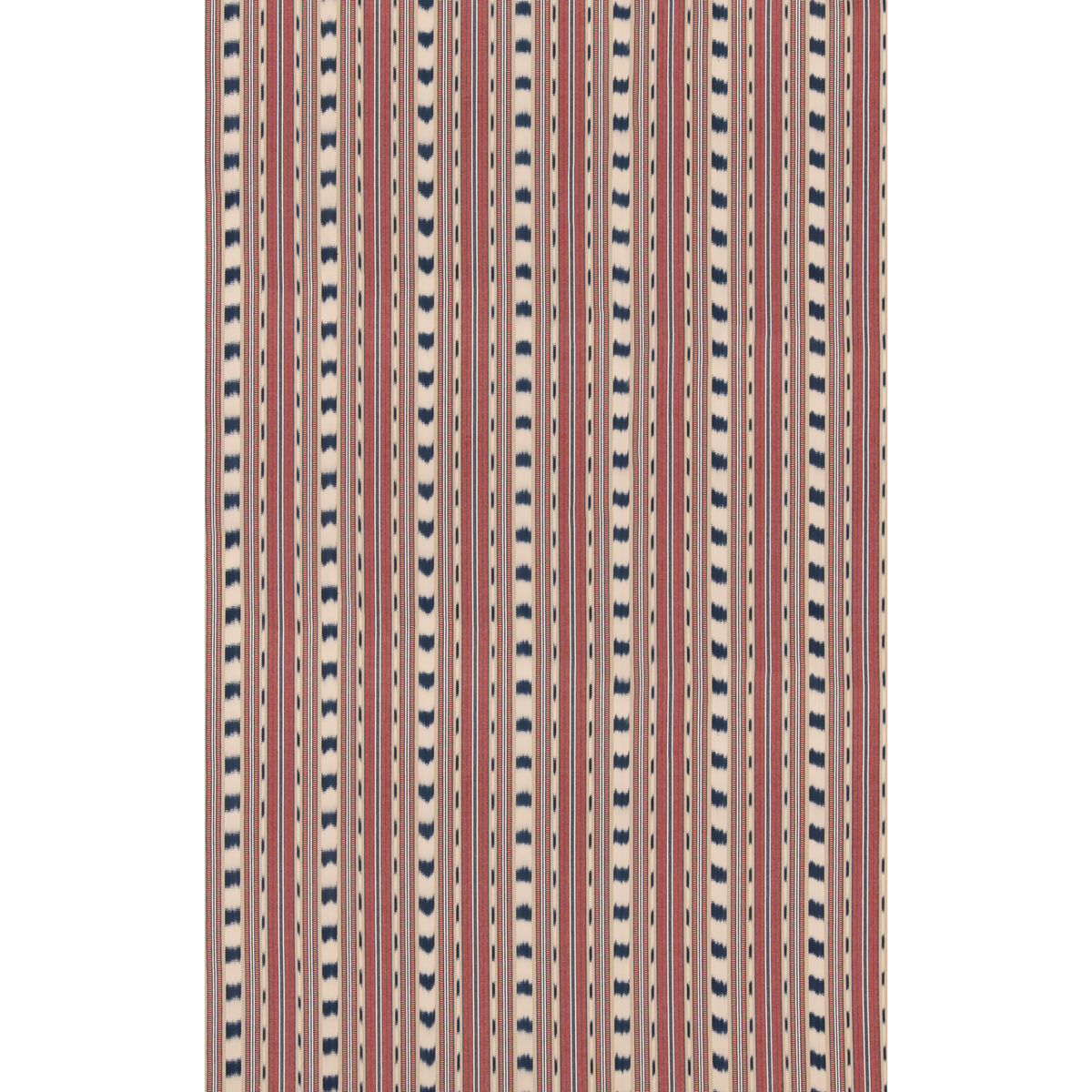 GP & J Baker | Basil Stripe fabric - Red/Indigo