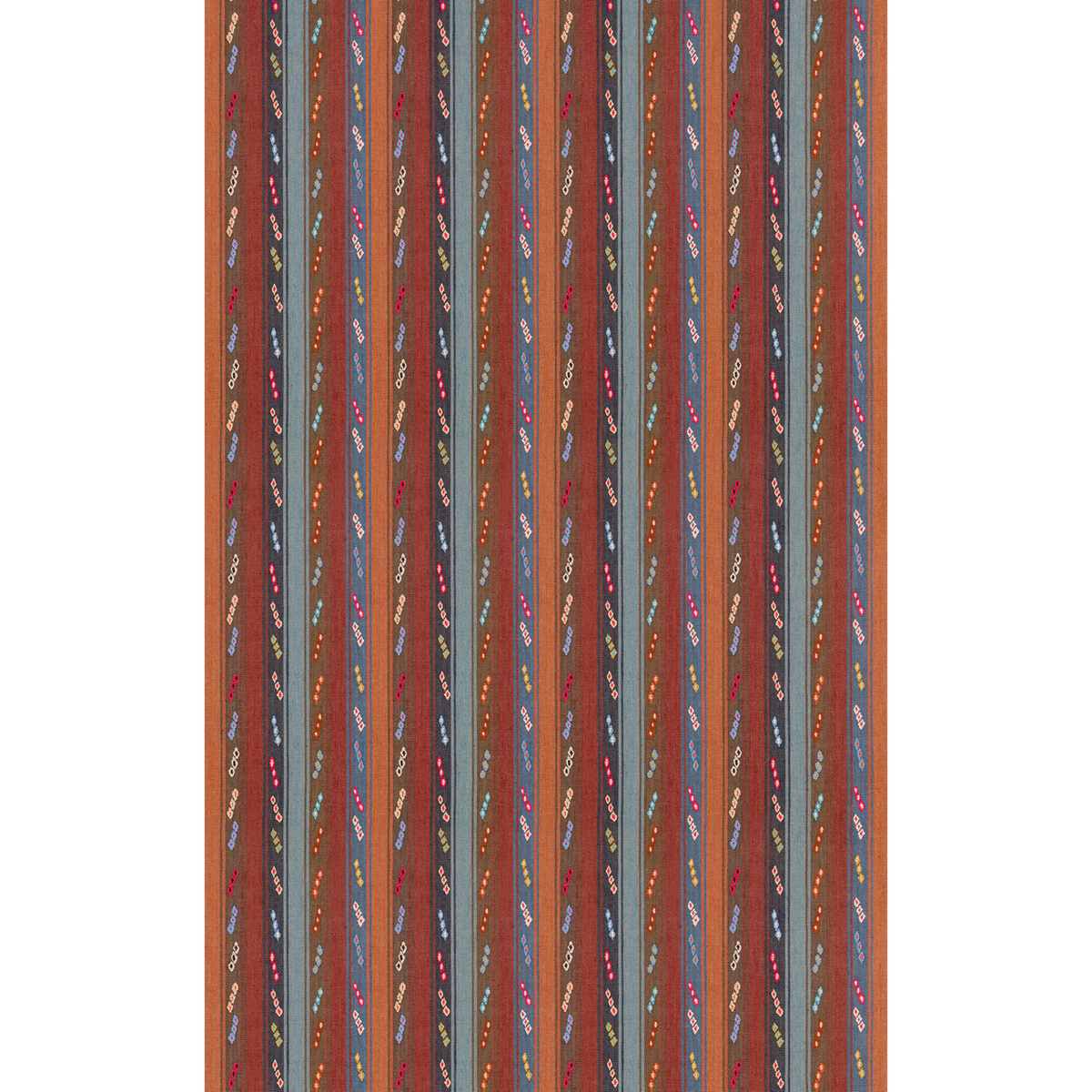 GP & J Baker | Tip Toe fabric - Indigo/Chocolate