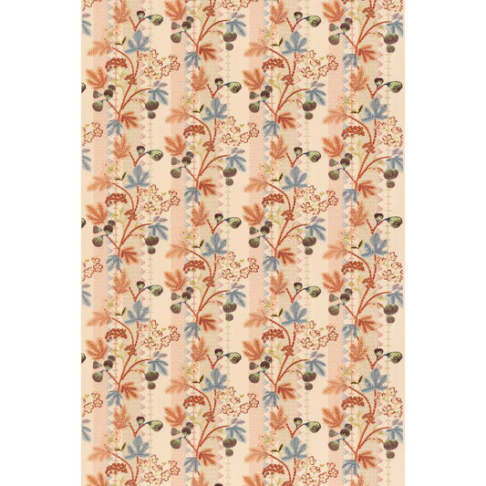 GP & J Baker | Dixter fabric - Coral/Blue