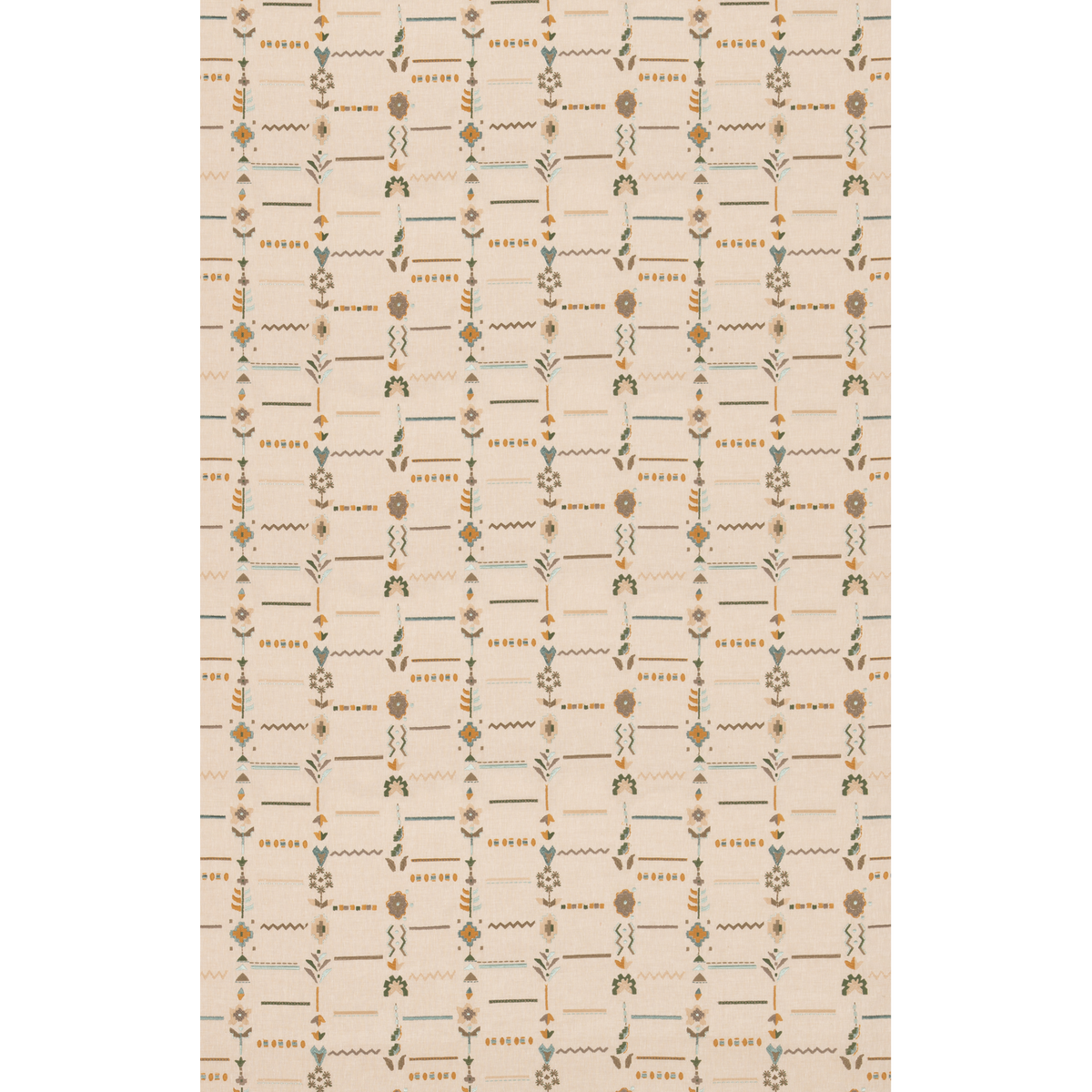 GP & J Baker | Art Stitch fabric - Aqua/Ochre