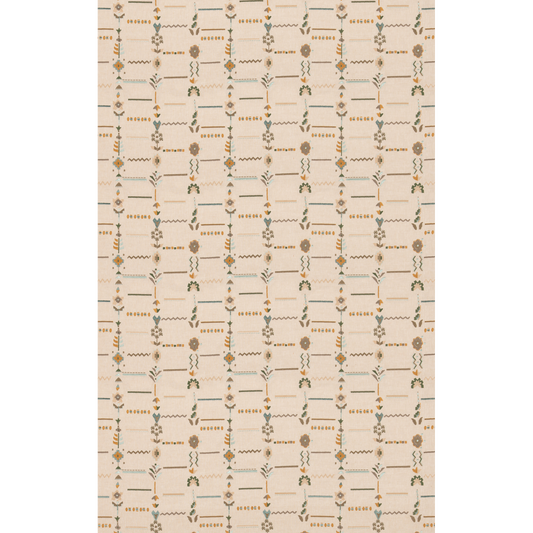 GP & J Baker | Art Stitch fabric - Aqua/Ochre
