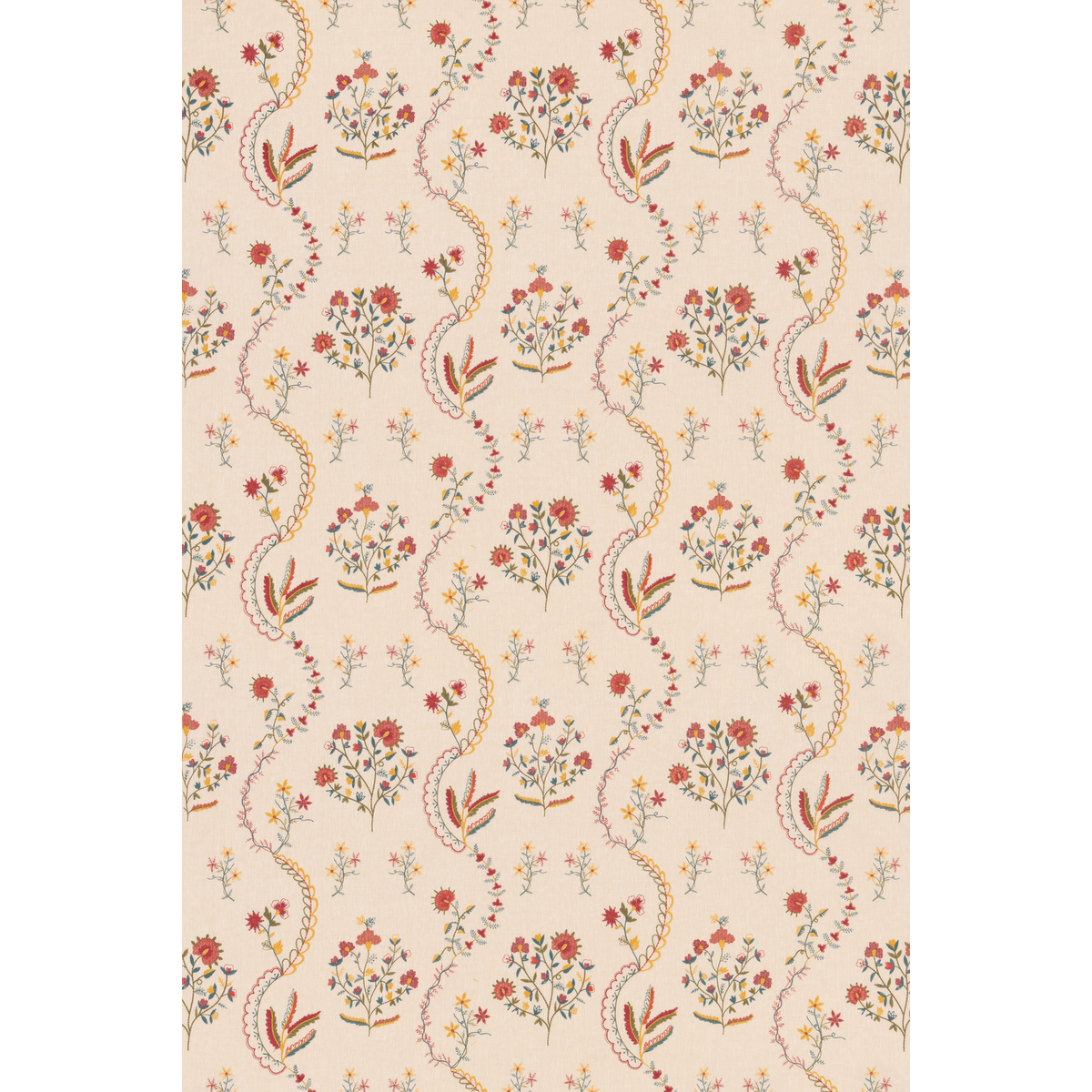 GP & J Baker | Folk Art fabric - Rose/Teal