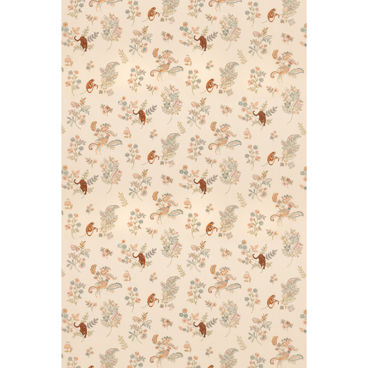 GP & J Baker | Tissington fabric - Teal/Coral