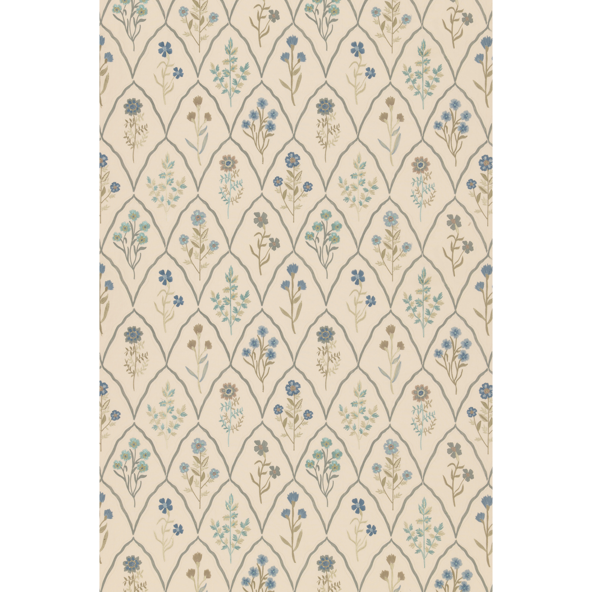 GP & J Baker | Meadow Trellis fabric - Blue