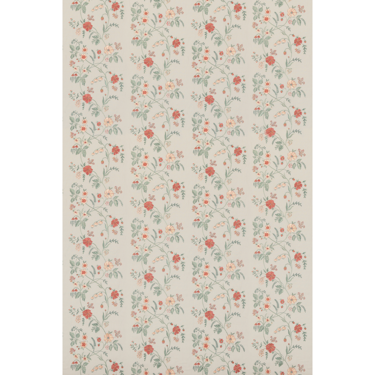 GP & J Baker | Floral Trail Linen fabric - Aqua