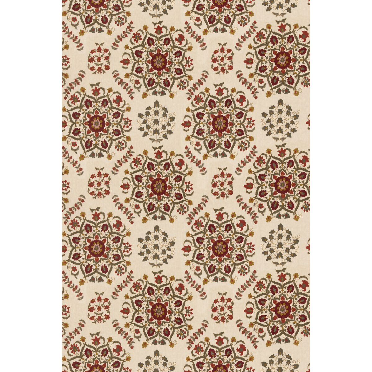 GP & J Baker | Leighton fabric - Red/Green