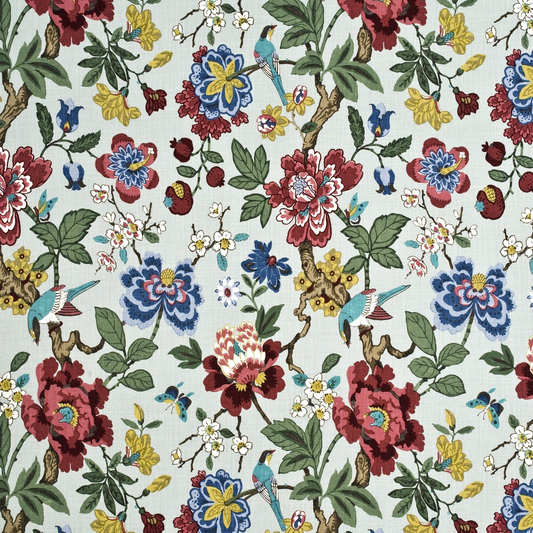 GP & J Baker | Persian Pomegranate fabric - Aqua/Multi
