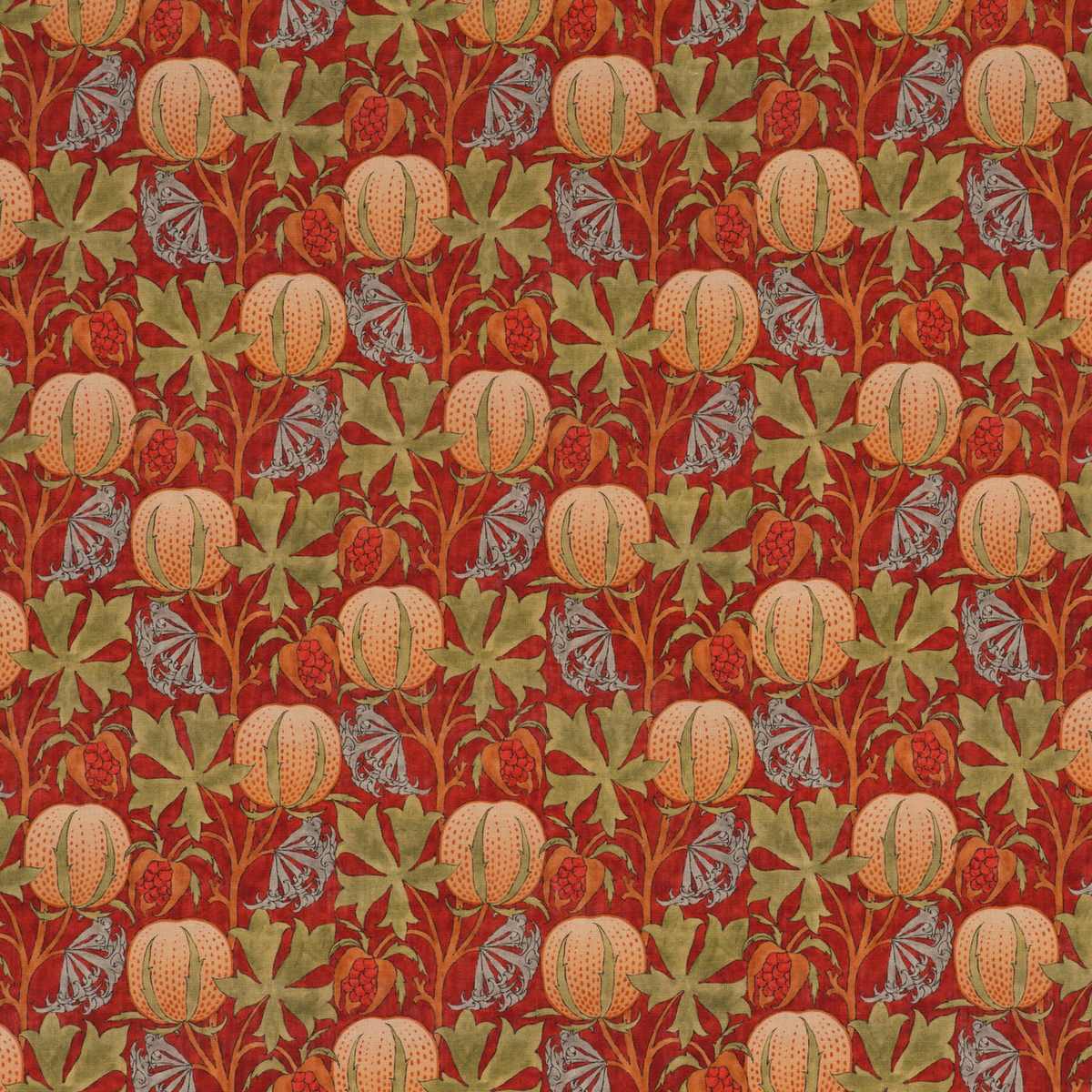 GP & J Baker | Pumpkins fabric - Red/Green