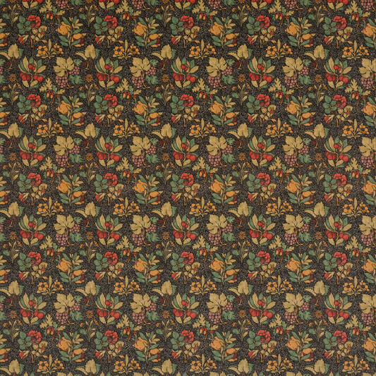 GP & J Baker | Meadow Fruit Velvet fabric - Cinder/Multi