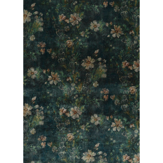 GP & J Baker | Queen's Garden Velvet fabric - Jade