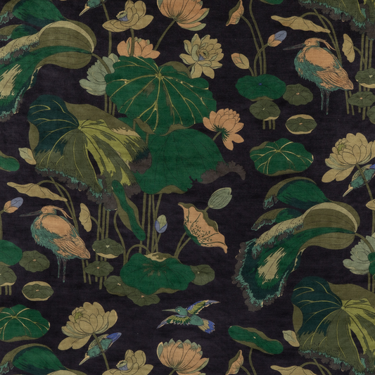 GP & J Baker | Nympheus Velvet fabric - Indigo
