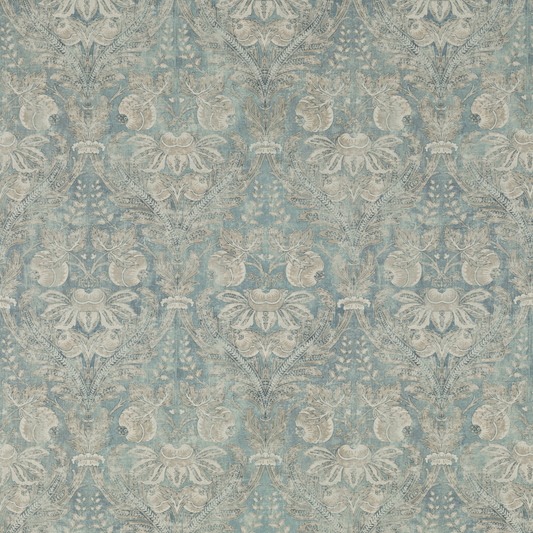 GP & J Baker | Lapura Damask fabric - Blue