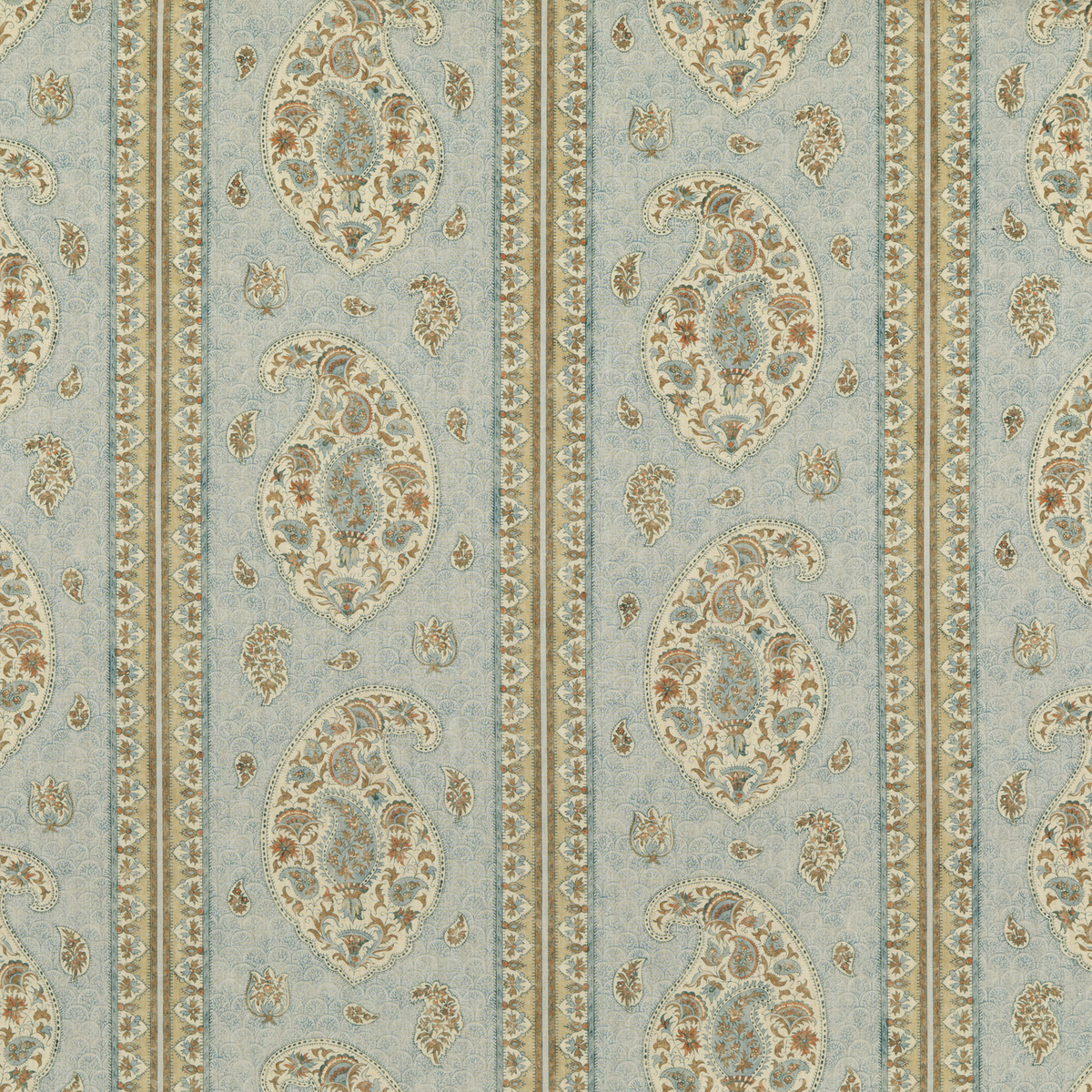 GP & J Baker | Coromandel fabric - Blue/Sand