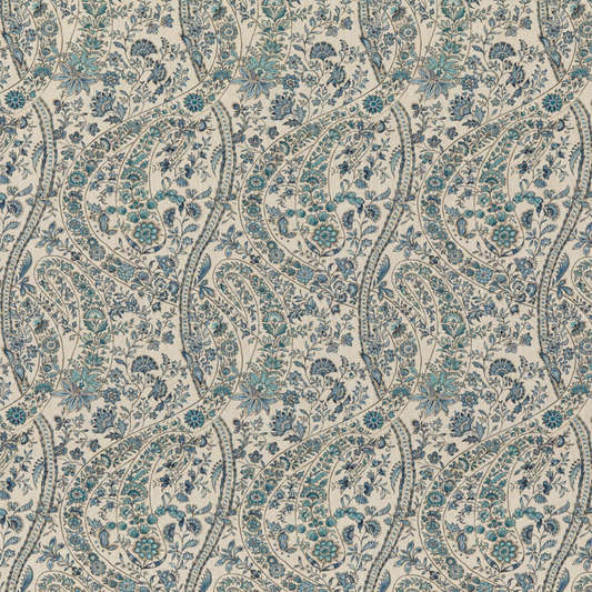 GP & J Baker | Bukhara Paisley fabric - Blue