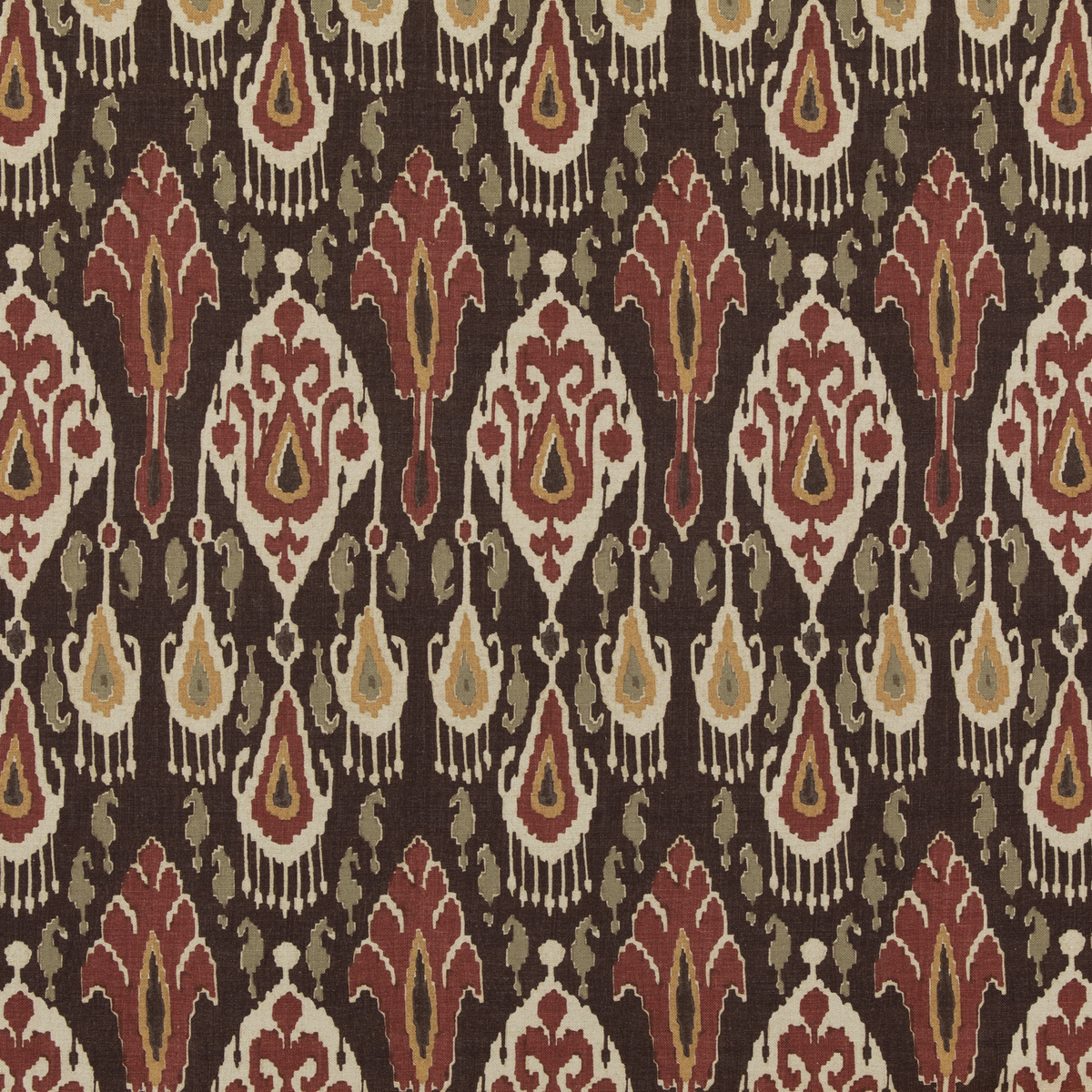 GP & J Baker | Ikat Bokhara fabric - Espresso