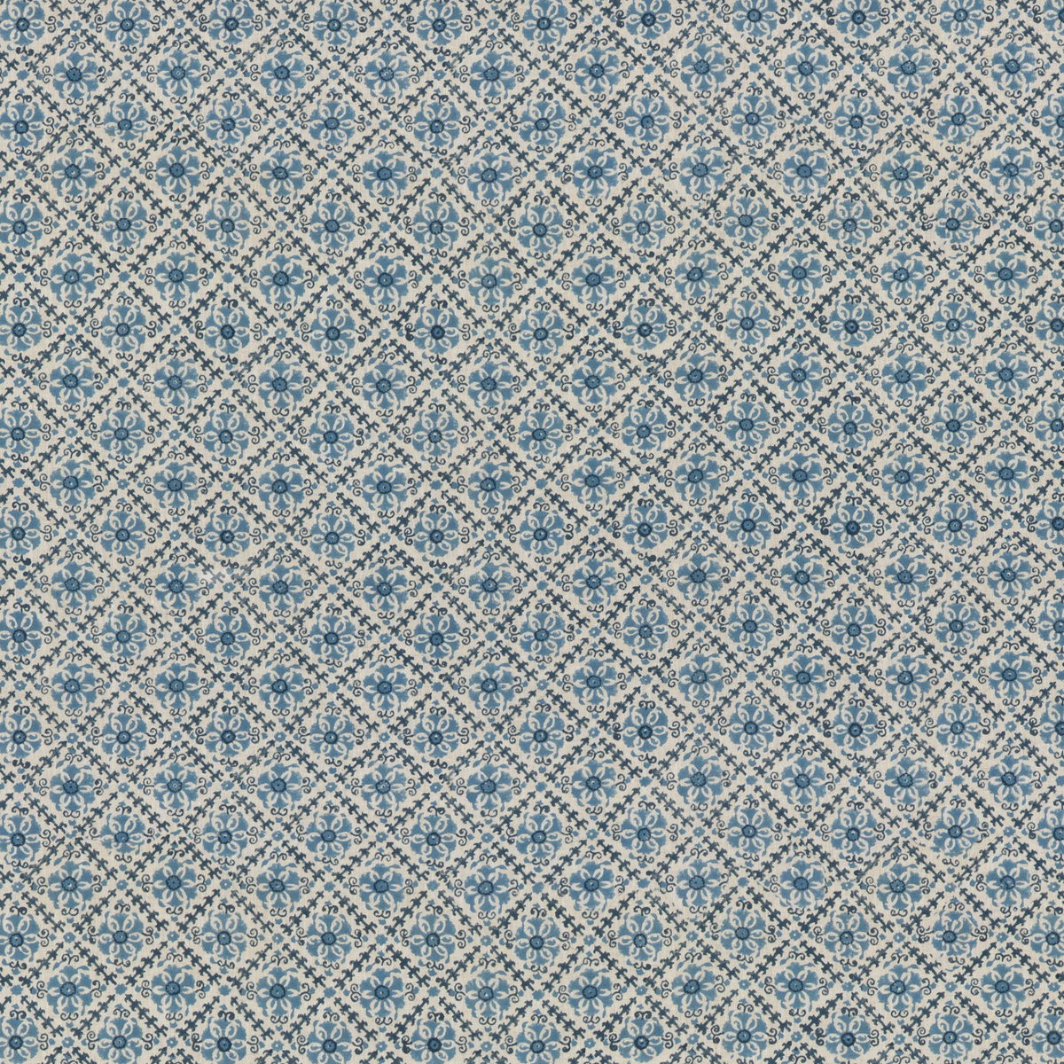 GP & J Baker | Camden Trellis fabric - Blue