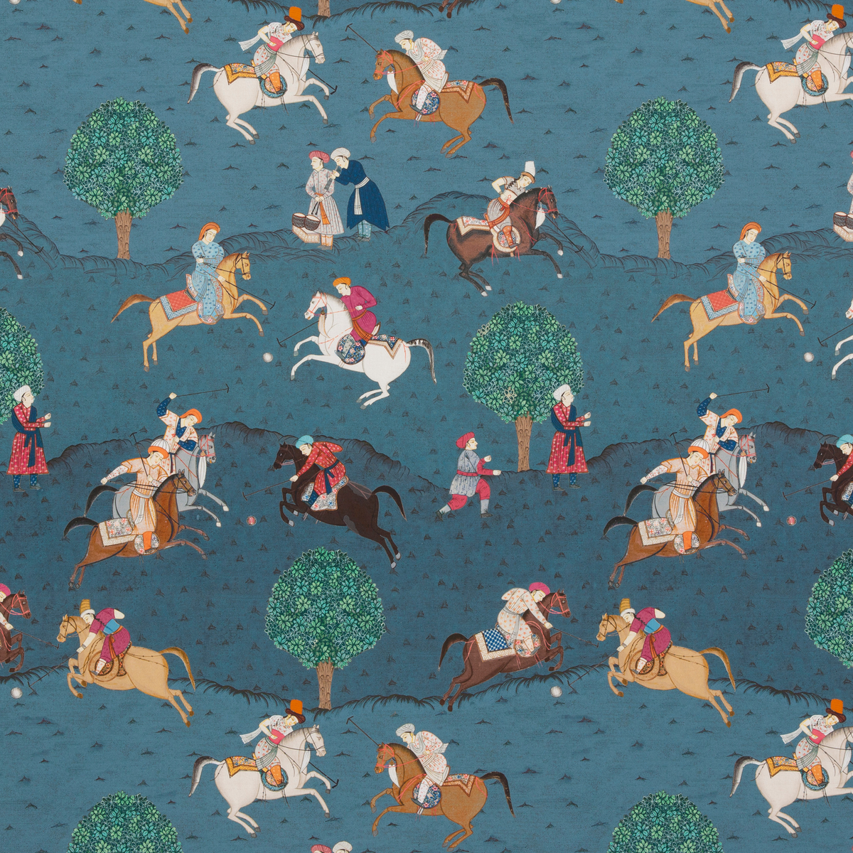 GP & J Baker | Caspian fabric - Indigo/Red